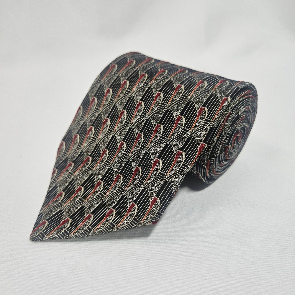KOLTE‎ Italy Mens Silk Geometric Pattern Formal Neck Tie